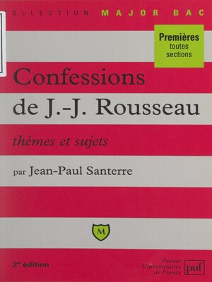 cover image of Les confessions, de Jean-Jacques Rousseau